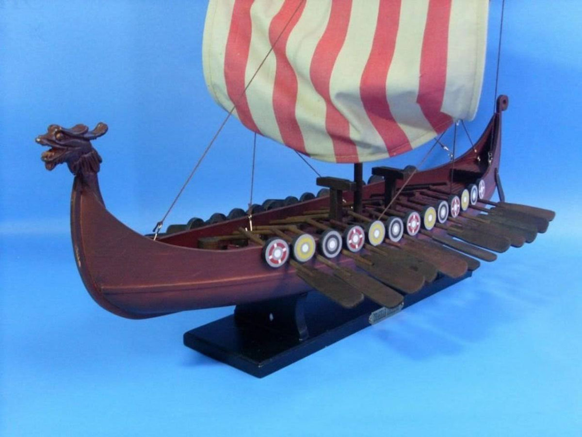 Wooden Viking Drakkar Model Boat Q9001
