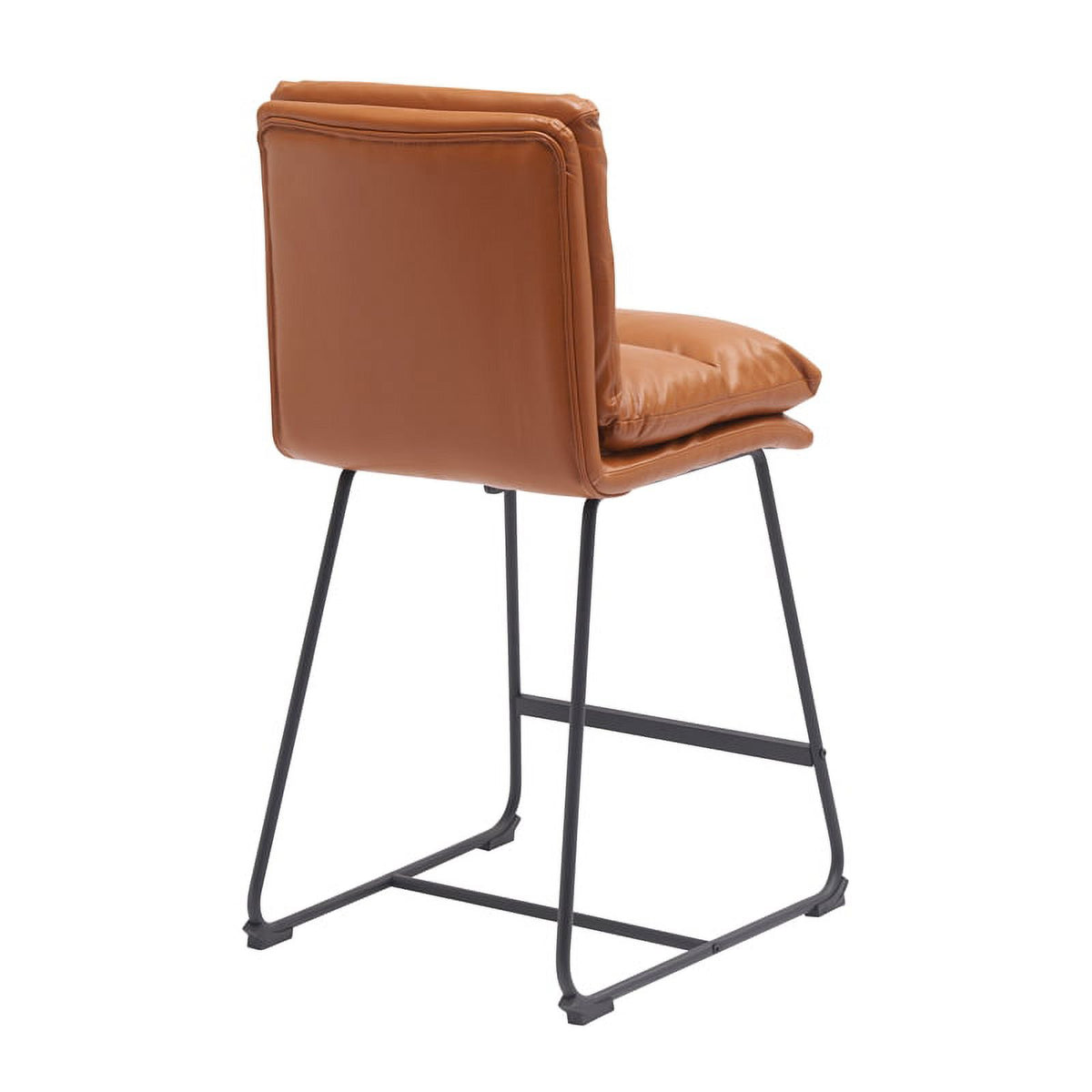 Tan Faux Leather Counter Stool (Set of 2) I13504