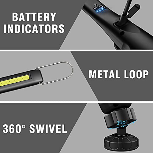 700 Lumens Foldable Rechargeable Magnetic COB LED Work Light W432640