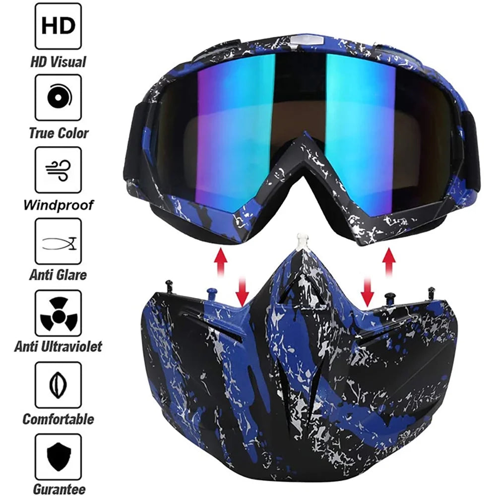 Winter Snow Sport Goggles Ski Snowboard Snowmobile Face Cover Eyewear J50895