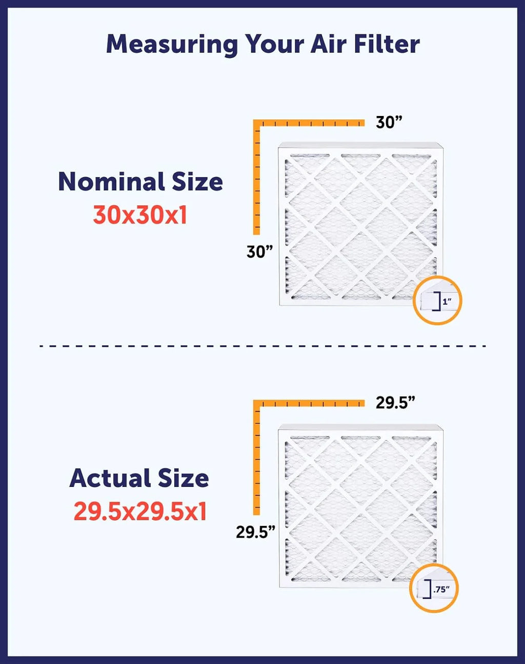 16.5x66x1 MERV 8 Pleated HVAC Air Filter 4-Pack B735