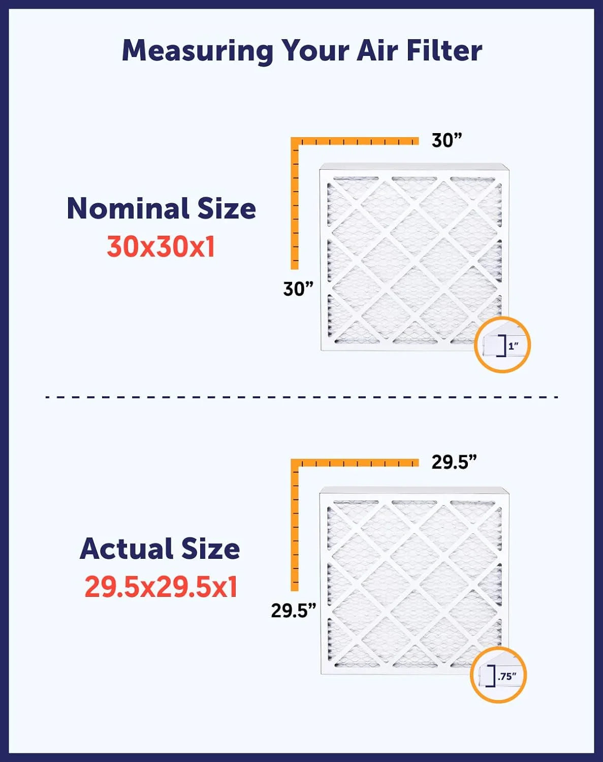 16.5x66x1 MERV 8 Pleated HVAC Air Filter 4-Pack B735