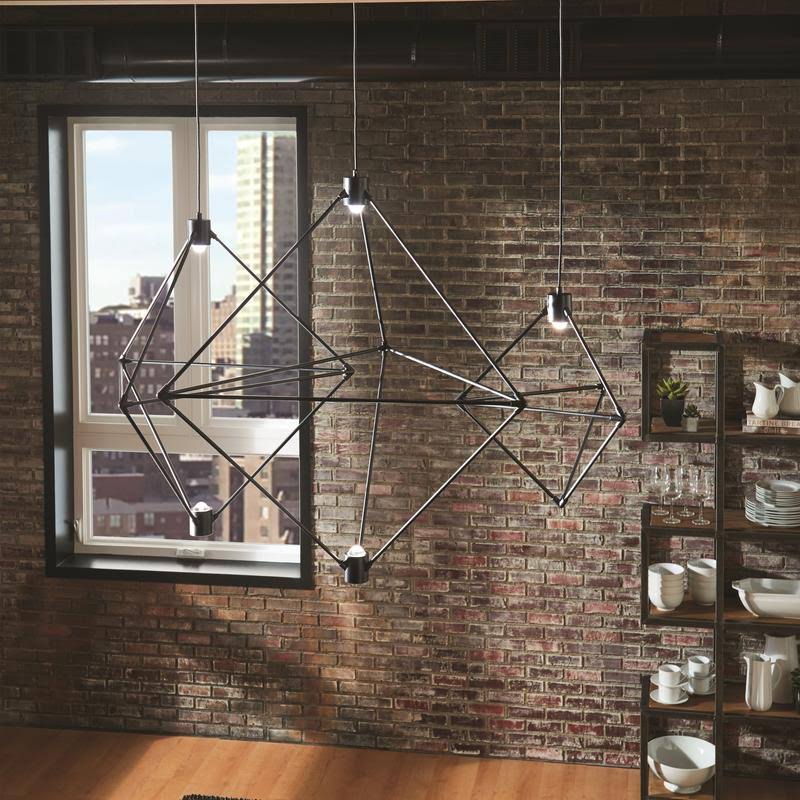 Black LED Chandelier D271