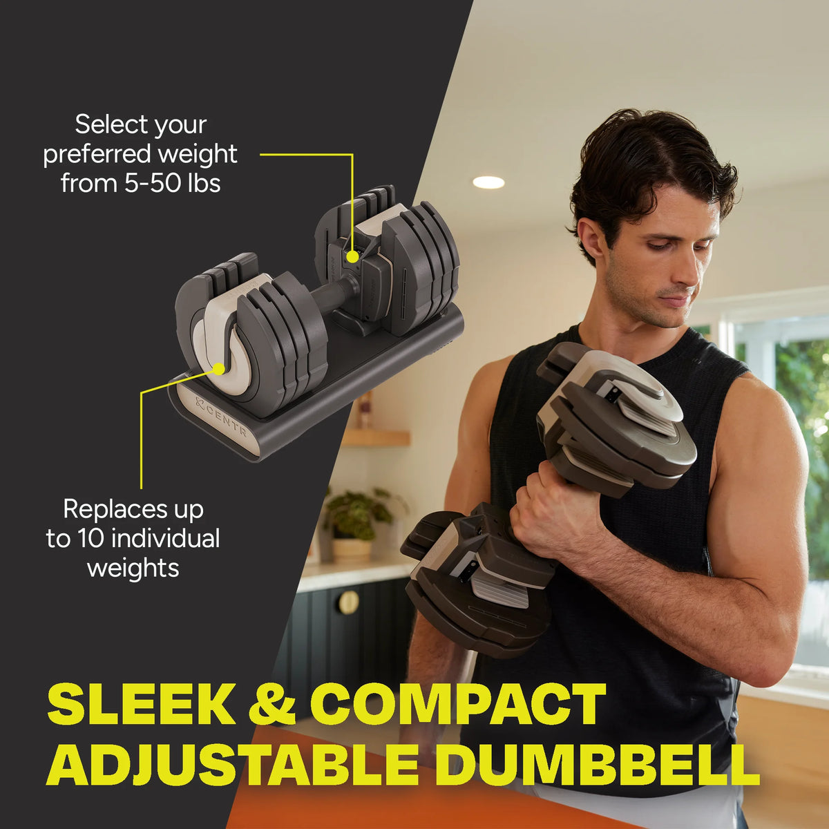 Adjustable Dumbbell 5-50 lbs Q471