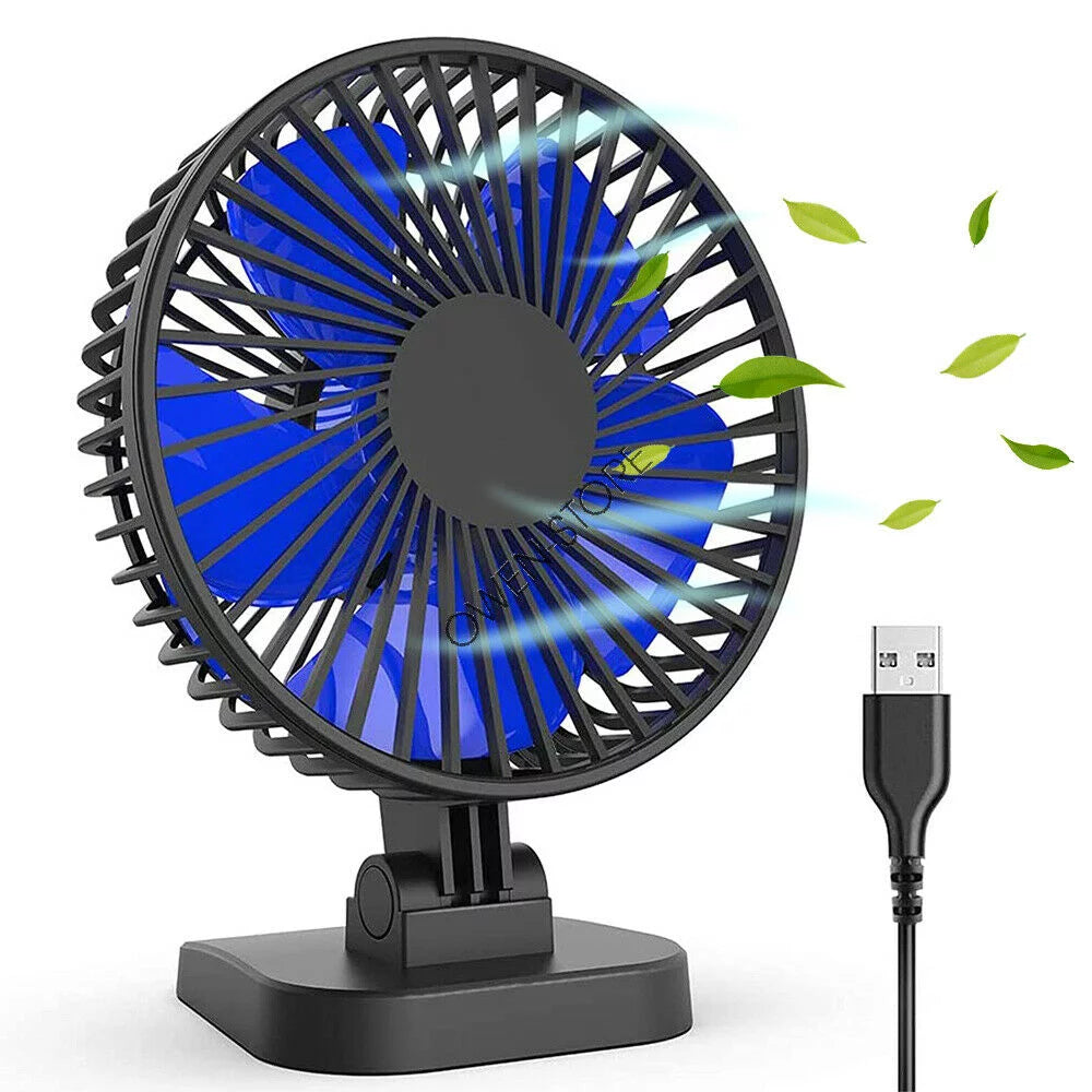 4 inch Mini Desk Fan 3 Speeds USB Powered J415