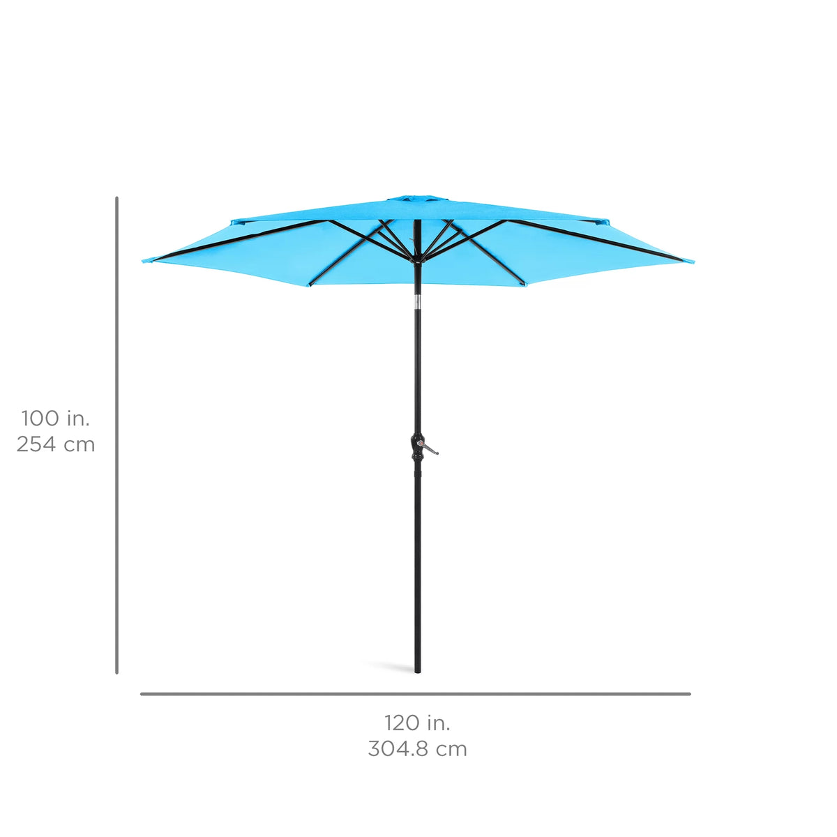 10ft Steel Patio Umbrella with Crank X15586