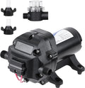 12V 5.5GPM 70PSI Diaphragm Water Pump with Pressure Switch, Pack of 2 A710