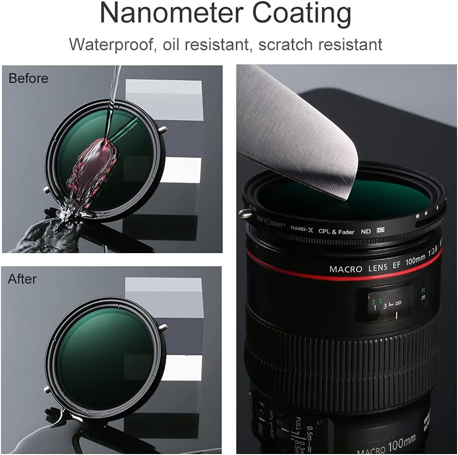 67mm Variable ND2-ND32 ND Filter and CPL Circular Polarizing Filter 2 in 1 S976142