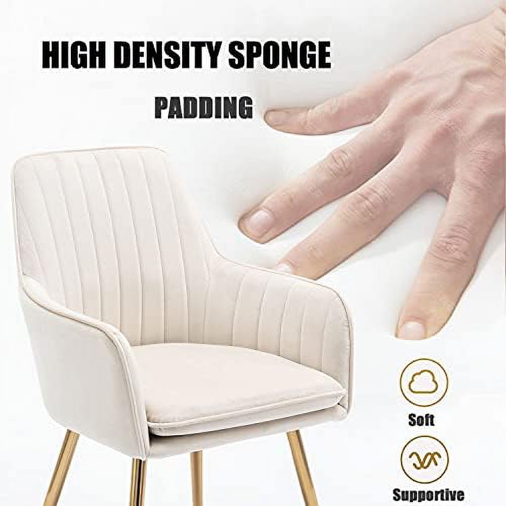 Beige Velvet Accent Chair K4805