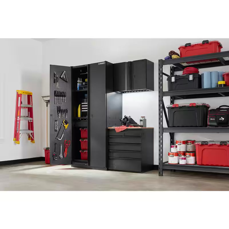 Heavy Duty Welded Steel Garage Storage System in Black U123