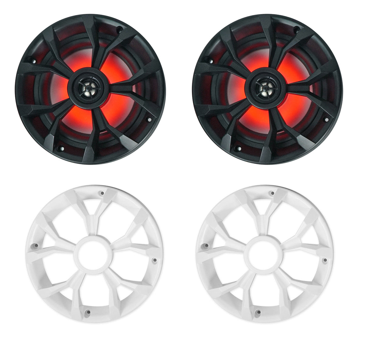 6.5" LED Chrome Tower Speakers M39522
