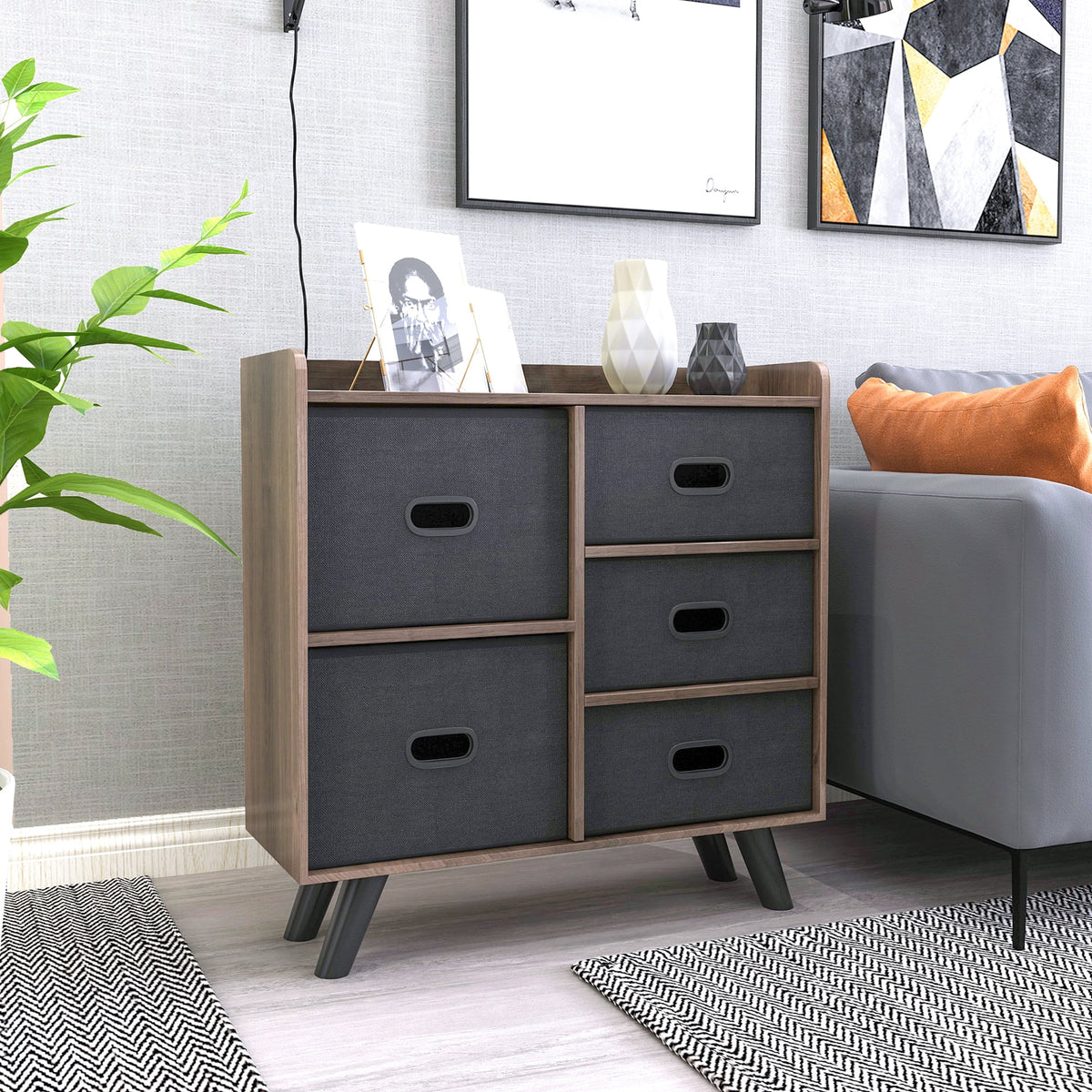5 Drawer Fabric Dresser Organizer Cabinet K500