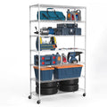 7-Tier 2450lbs Metal Shelving Unit with Wheels R142