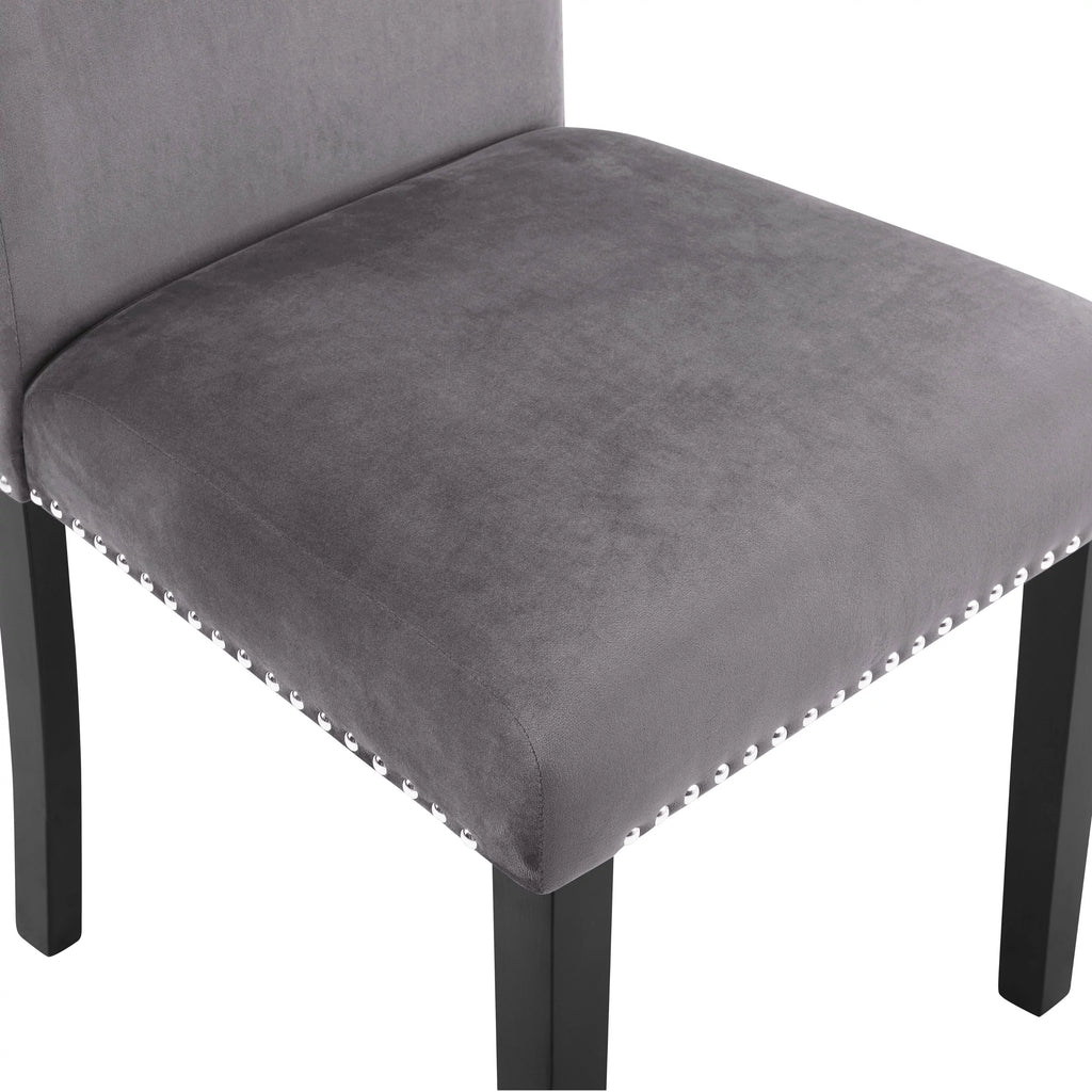 5-Piece Gray Dining Set with Table and 4 Chairs W743