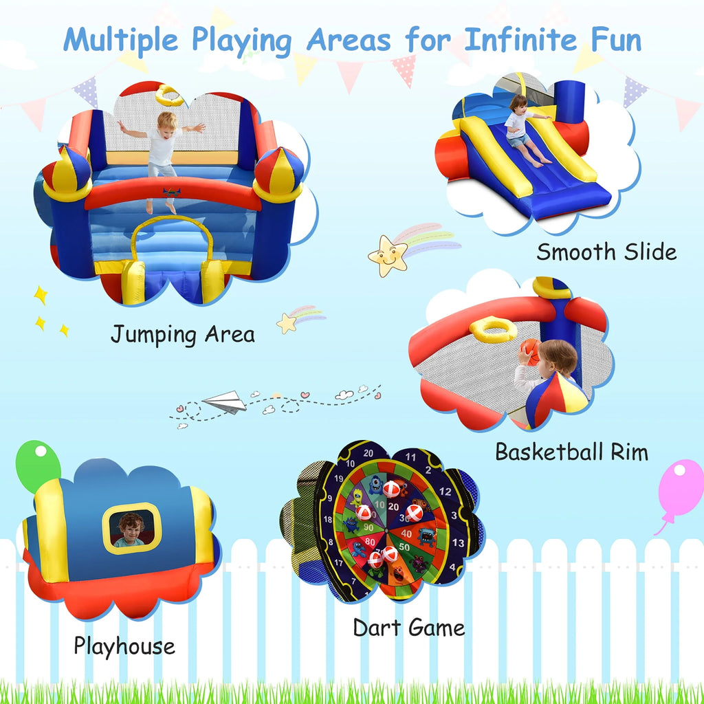Inflatable Bounce House with Slide & Blower O3871