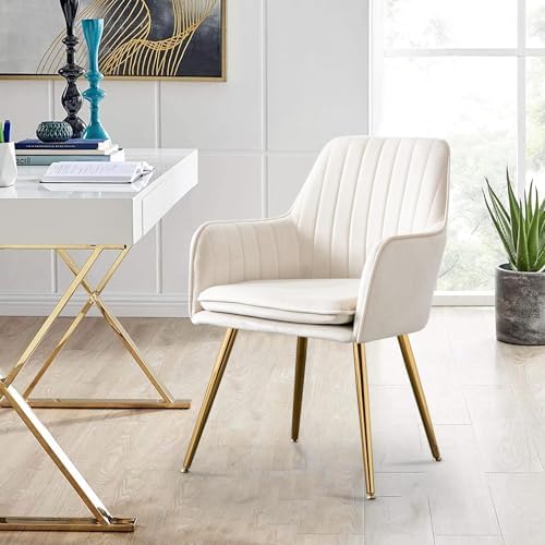 Beige Velvet Accent Chair K4805