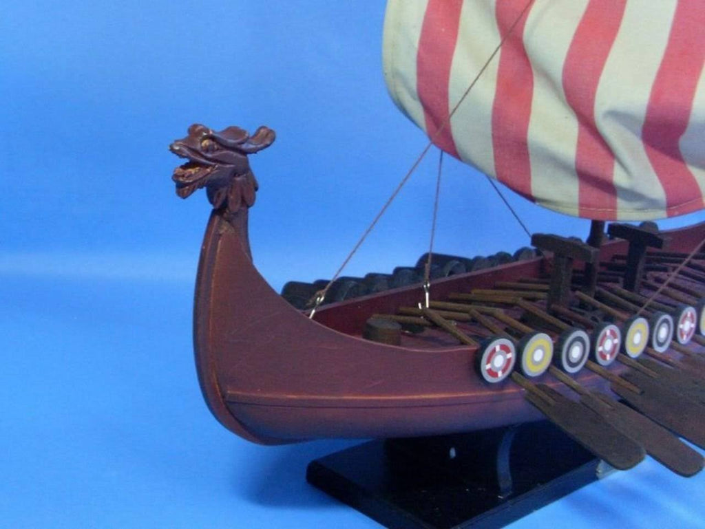 Wooden Viking Drakkar Model Boat Q9001