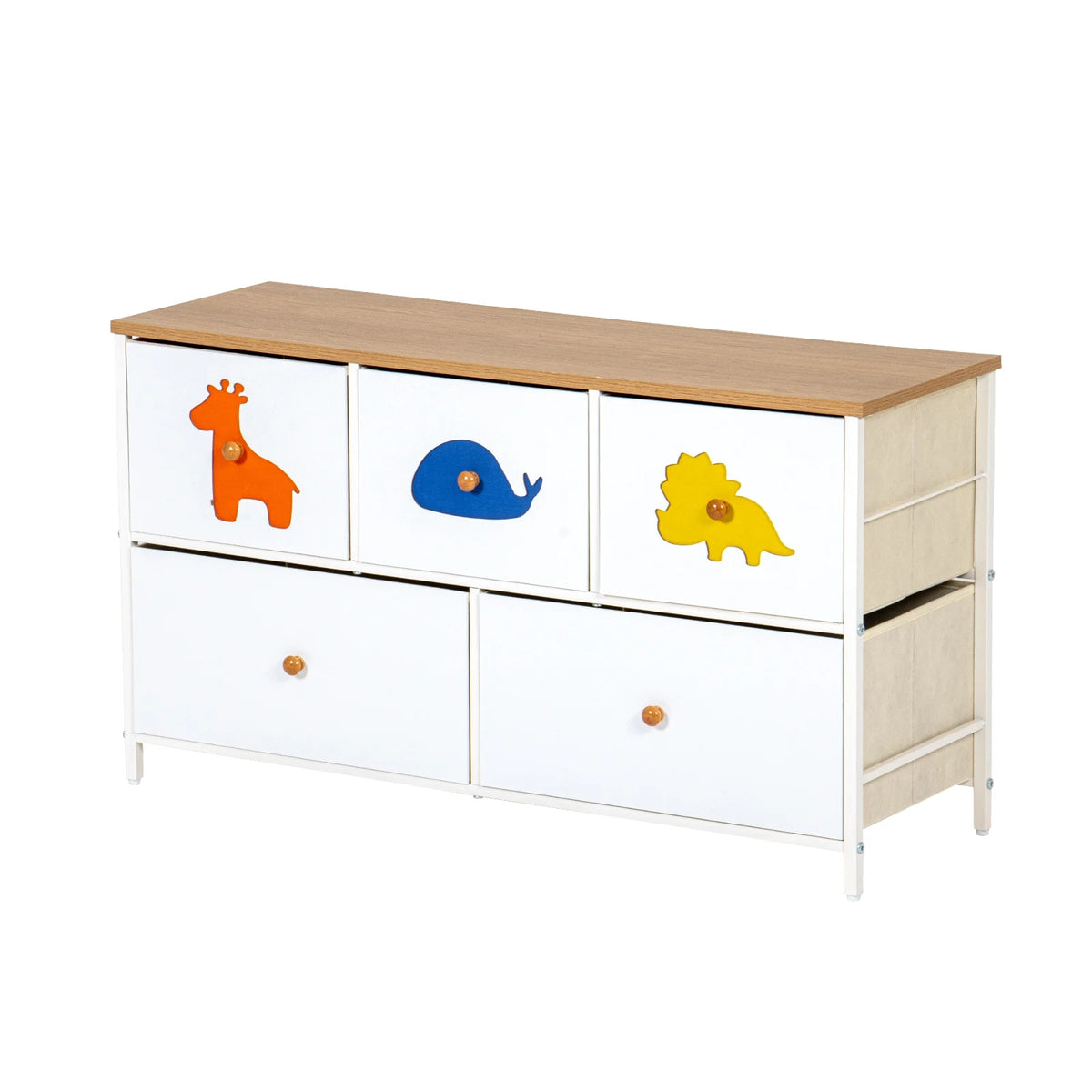 White 5 Drawer Dresser X184
