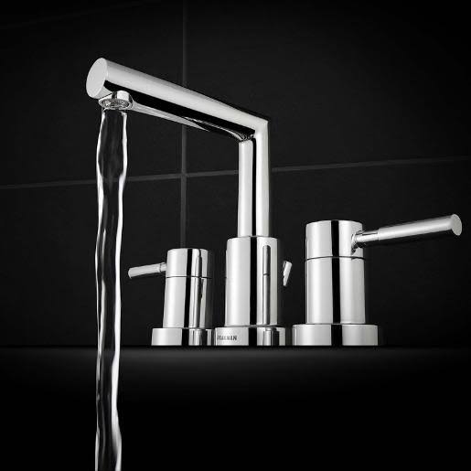 Polished Chrome Neo Widespread Bathroom Faucet Q72499