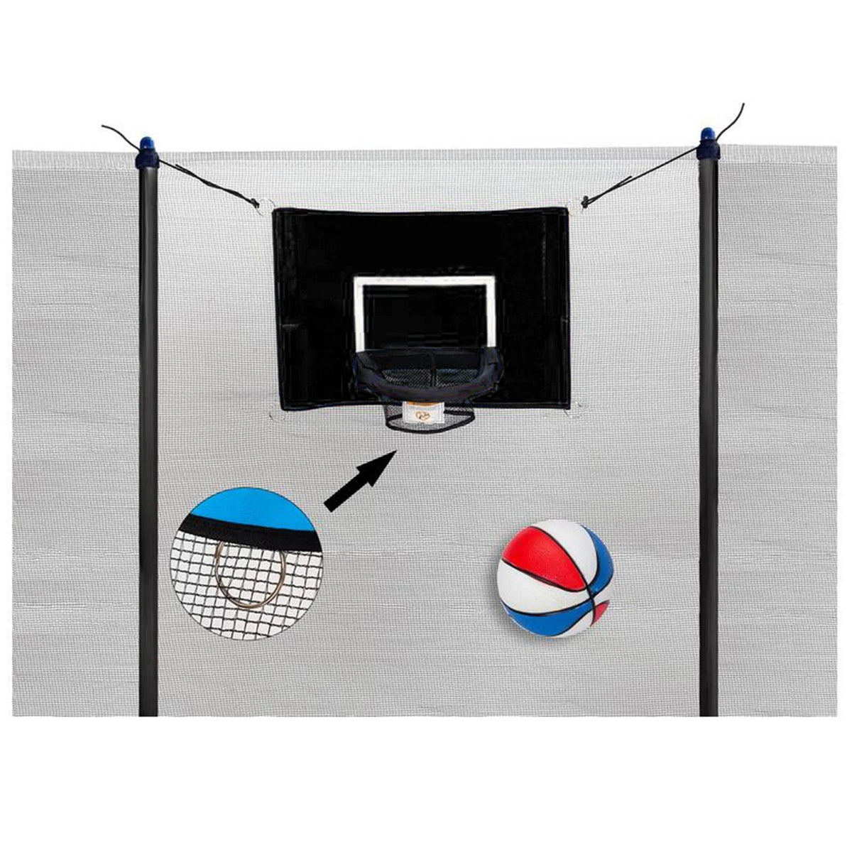 Black 69cmx48cm Basketball Hoop Attachment O92728