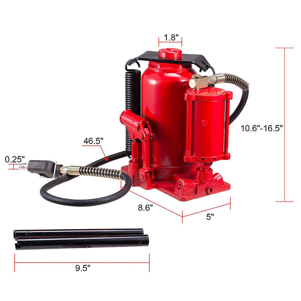 20 Ton Air/Hydraulic Bottle Jack X355