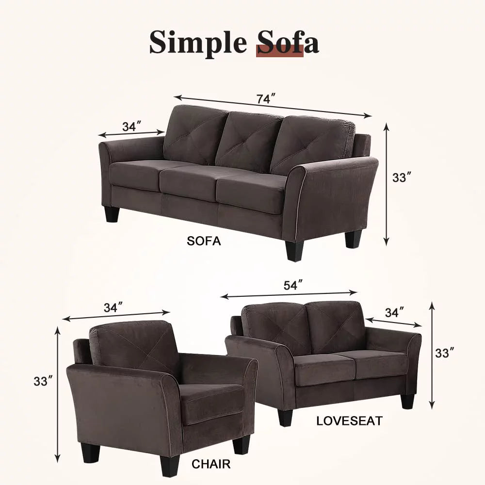 Microfiber Upholstered Round Arm Chair Q2725