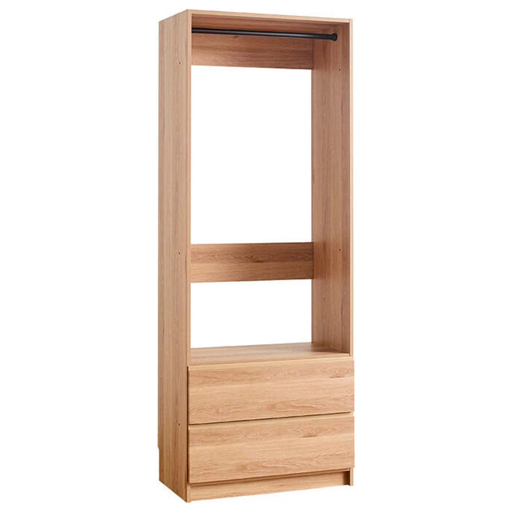 Oak Wood Walk-in Closet with Two Drawers X61996
