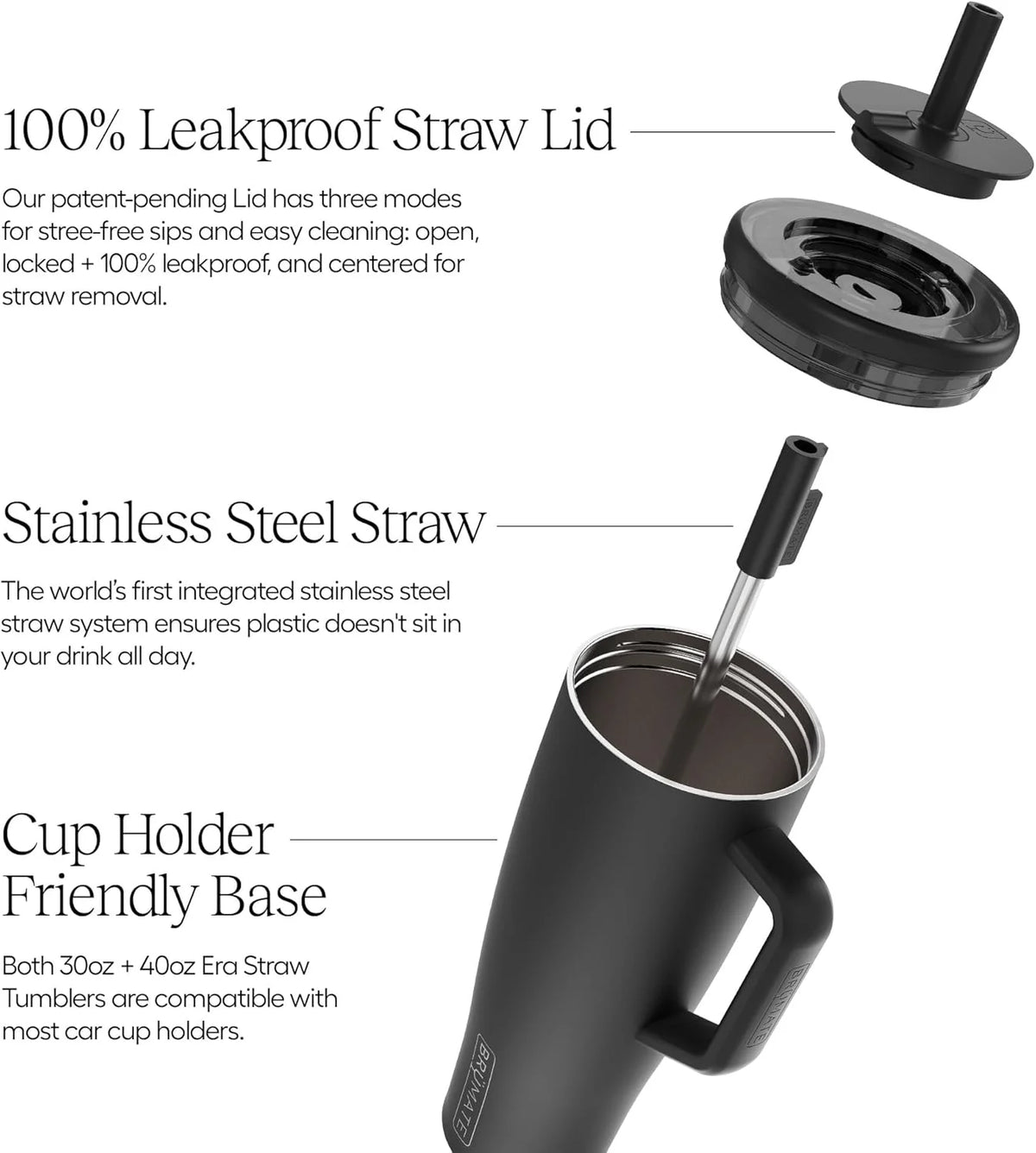 30 oz Stainless Steel Insulated Tumbler with Lid and Straw U3034