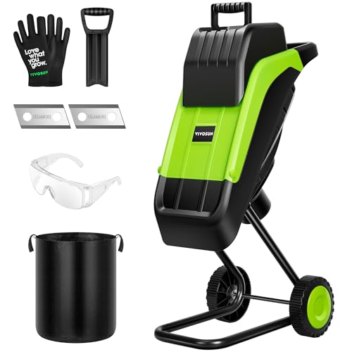 15-Amp Electric Wood Chipper Shredder with 50L Collection Bag N29389