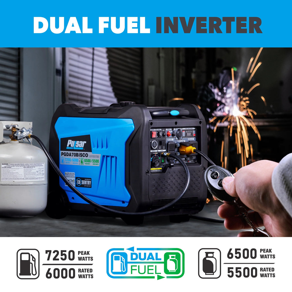 7,250 Watt Dual Fuel Inverter Generator with Remote Start G3174