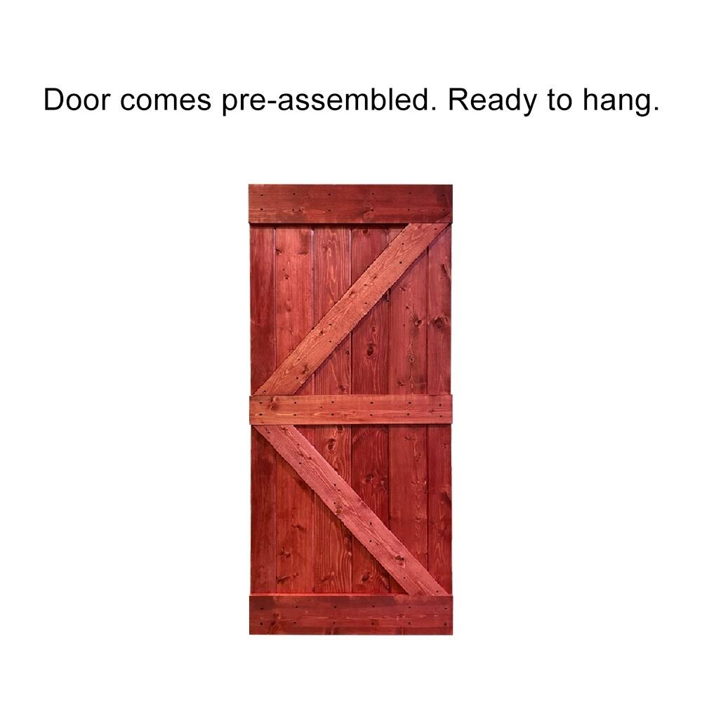 Pre Assembled Solid Pine Wood Interior Sliding Barn Door Slab H64423