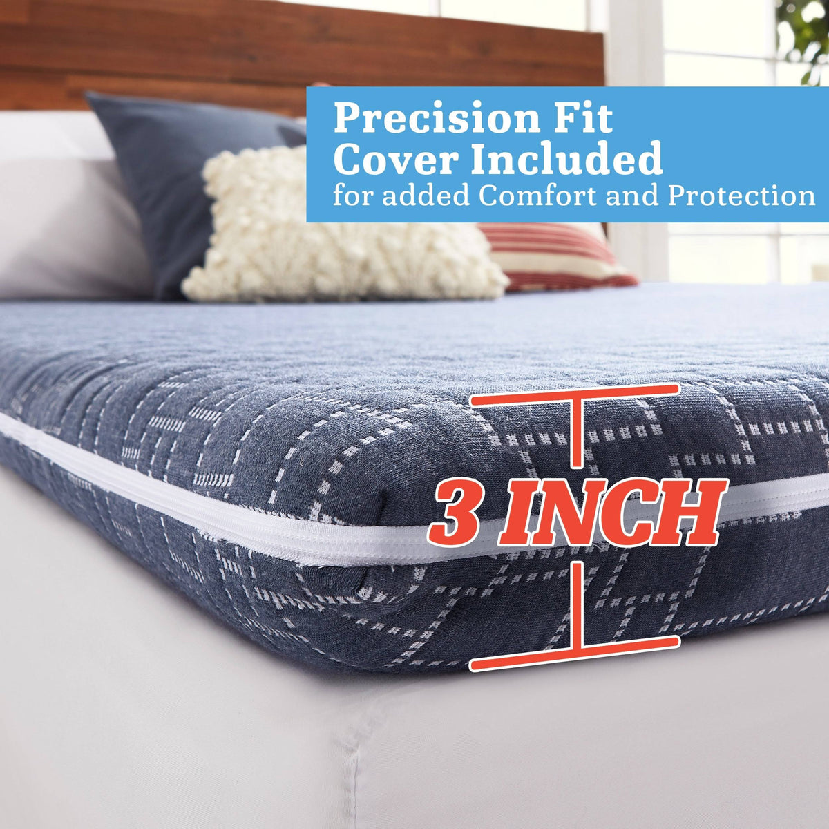 3 inch Dual-Sided Hybrid Mattress Topper J2098