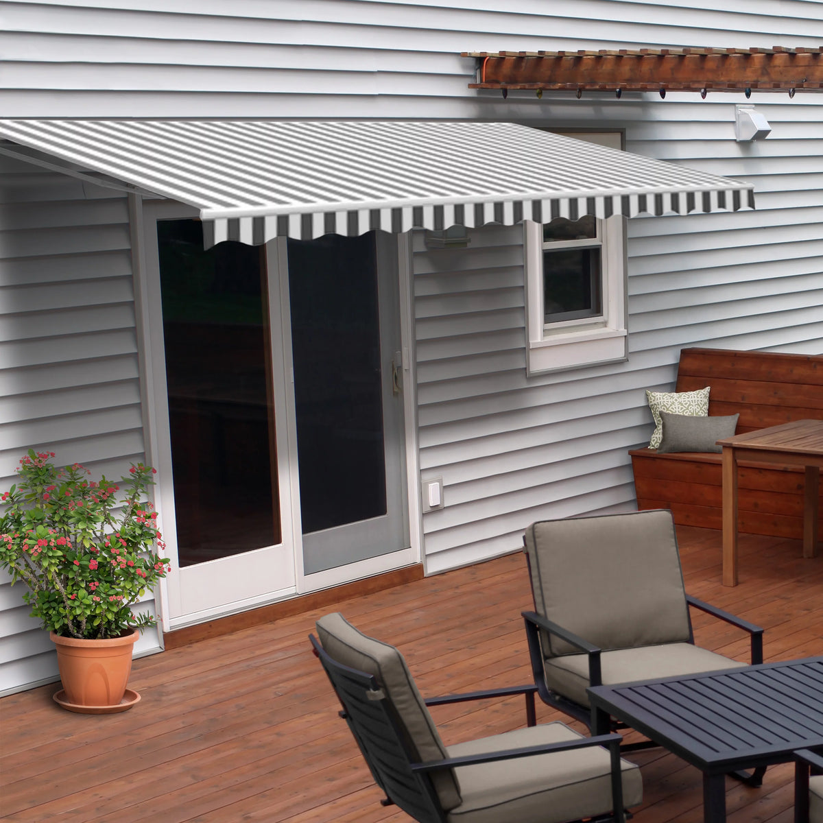 20' x 10' Retractable Motorized Patio Awning L867