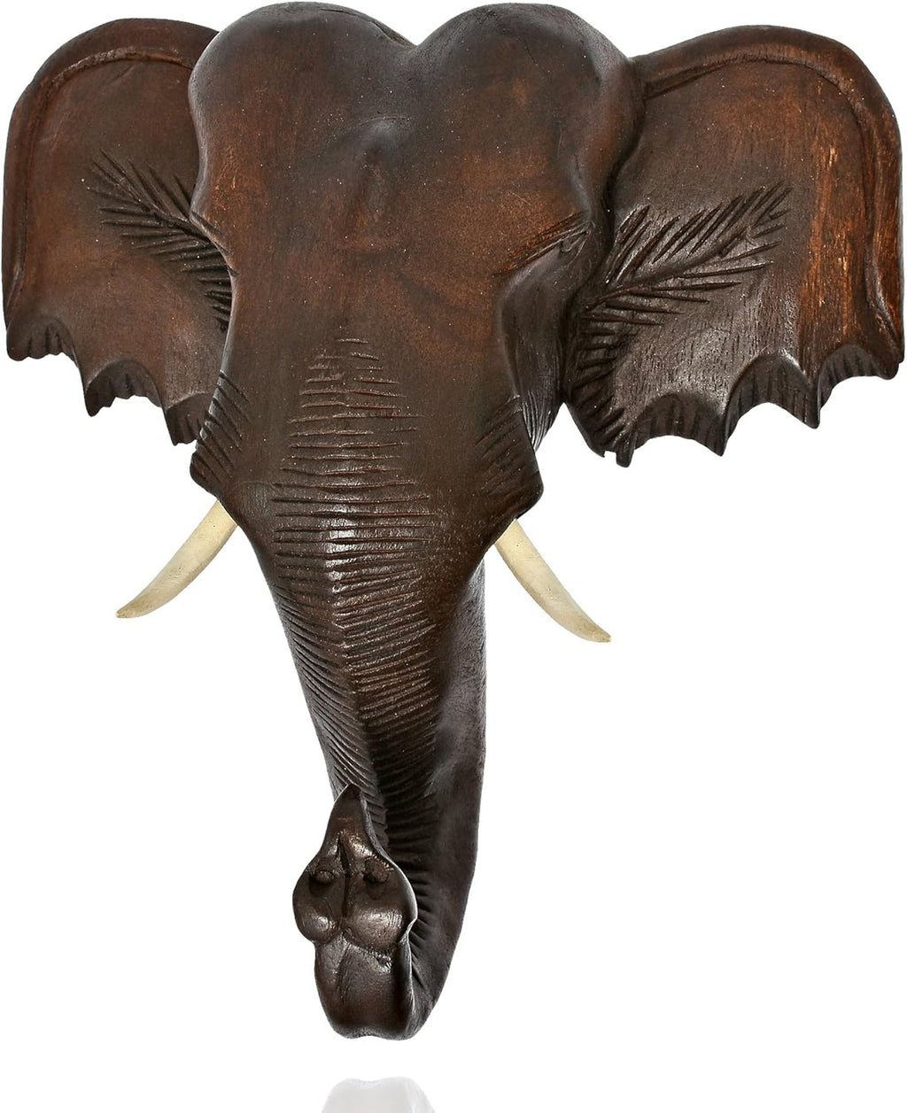 Thai Elephant Head Sculpture Wall Art 12X12 V10435