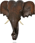 Thai Elephant Head Sculpture Wall Art 12X12 V10435