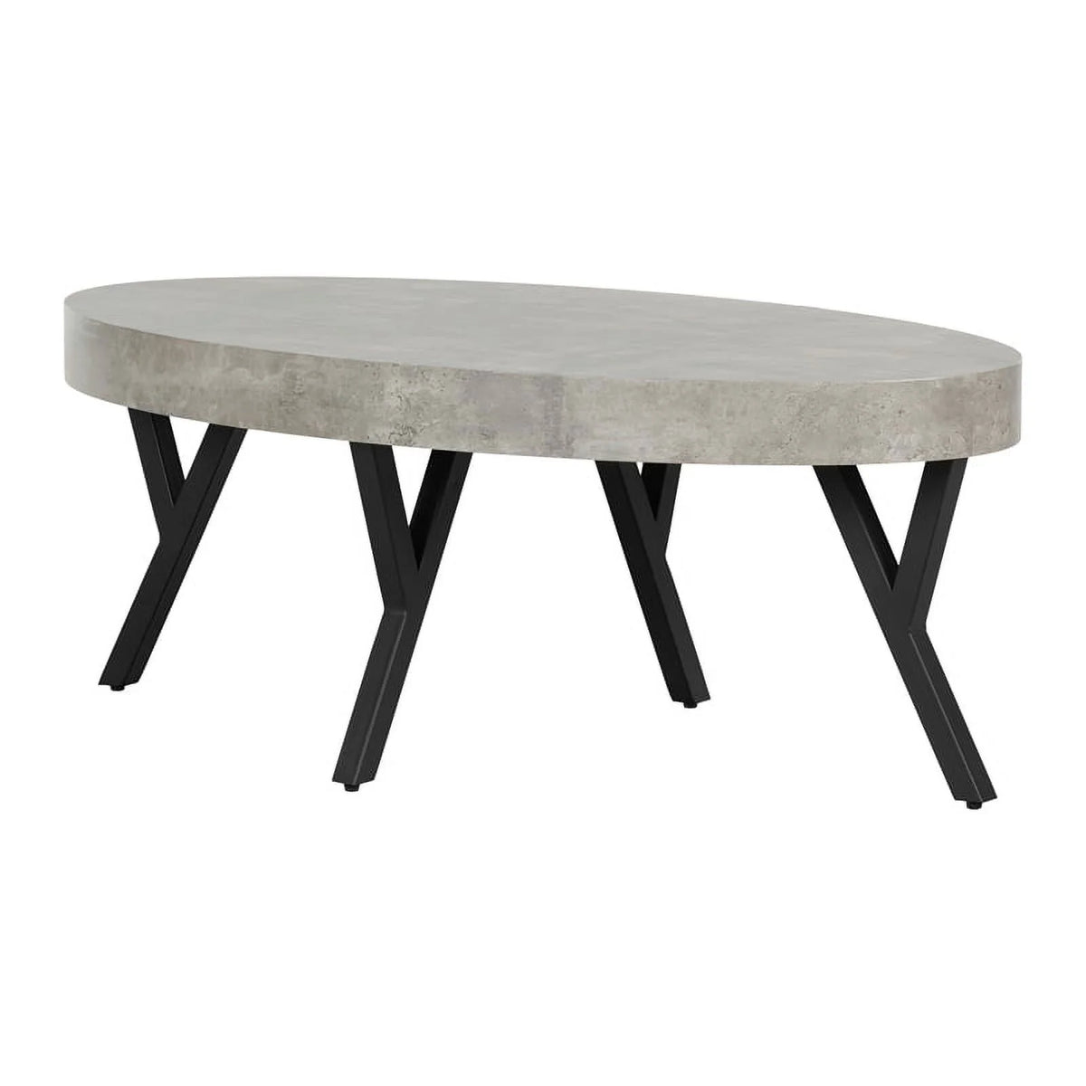 Concrete Gray and Black Coffee Table V10266