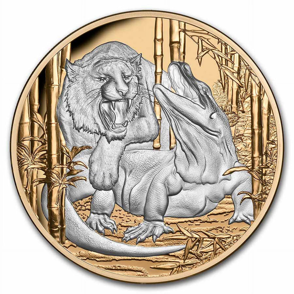 Komodo Dragon vs Tiger 5 oz Silver Coin U169168