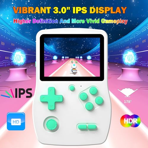 Blue Handheld Games with 3.0" IPS Screen and Rechargeable Battery B668