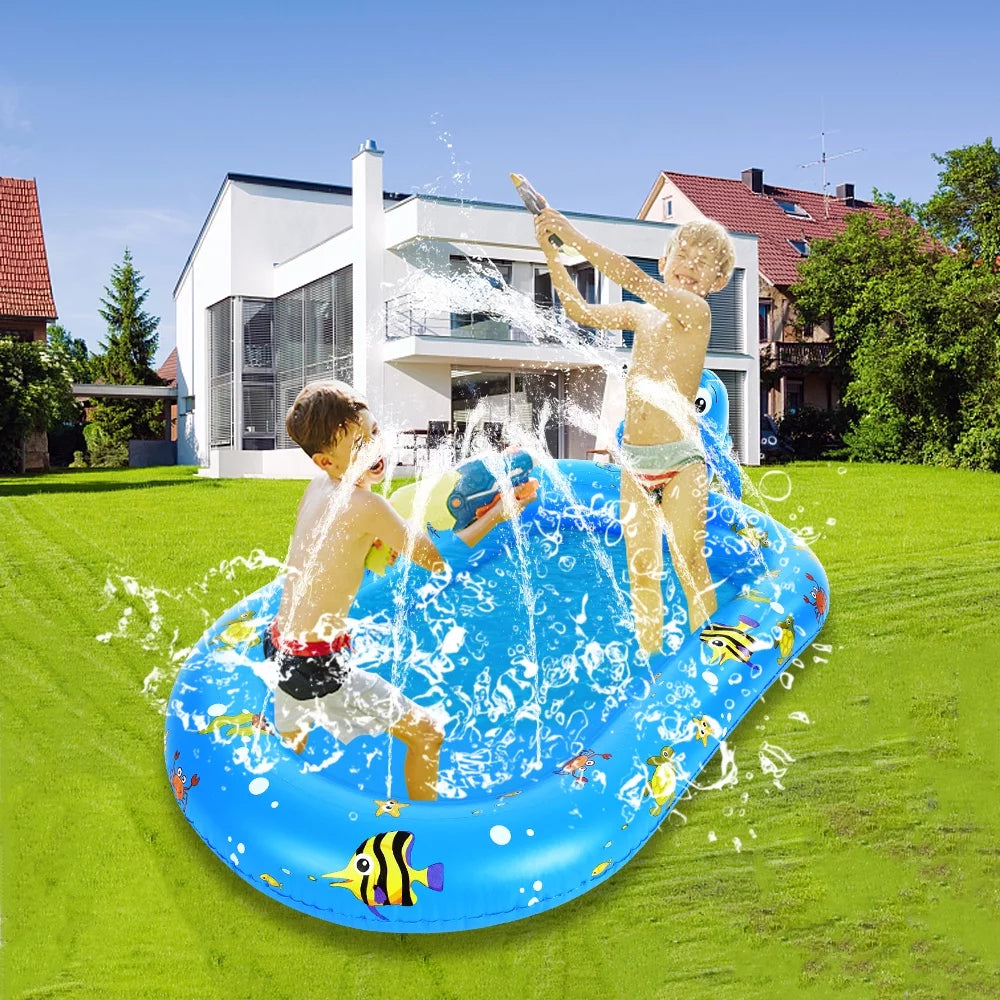 Inflatable Sprinkler Pool 67 * 40in D4214