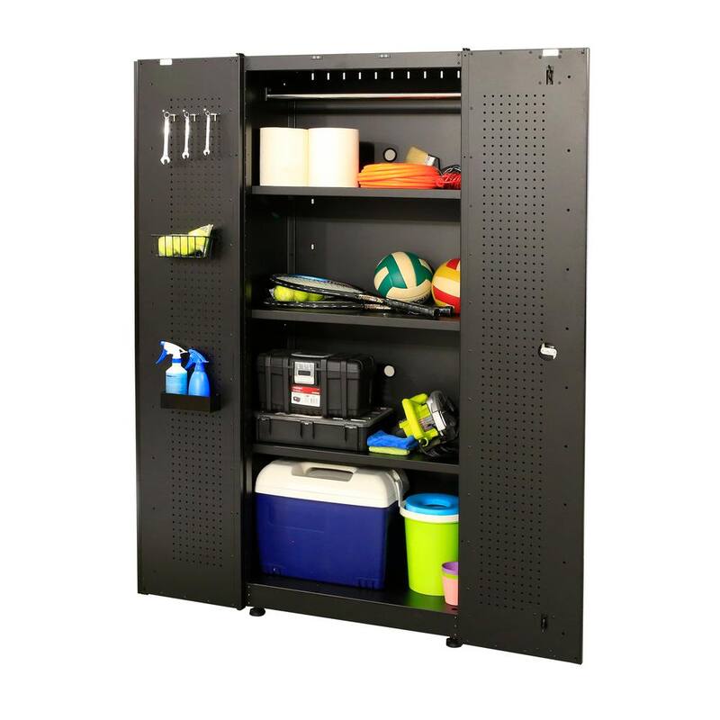 6-Piece Welded Steel Garage Storage System in Black A327