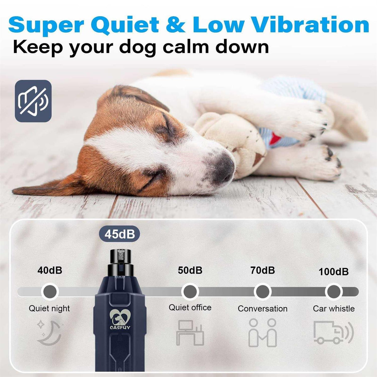 6-Speed Rechargeable Electric Dog Nail Grinder D448