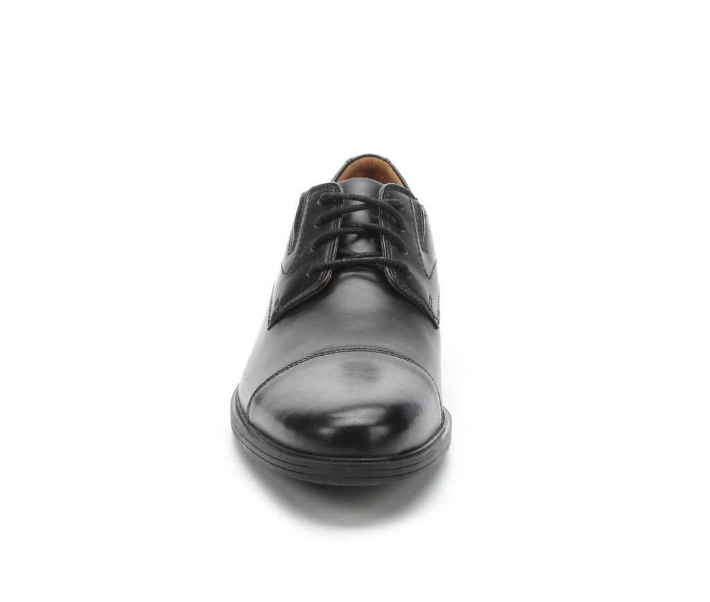 Clarks Mens Whiddon Cap Black Leather Size 14 F34201