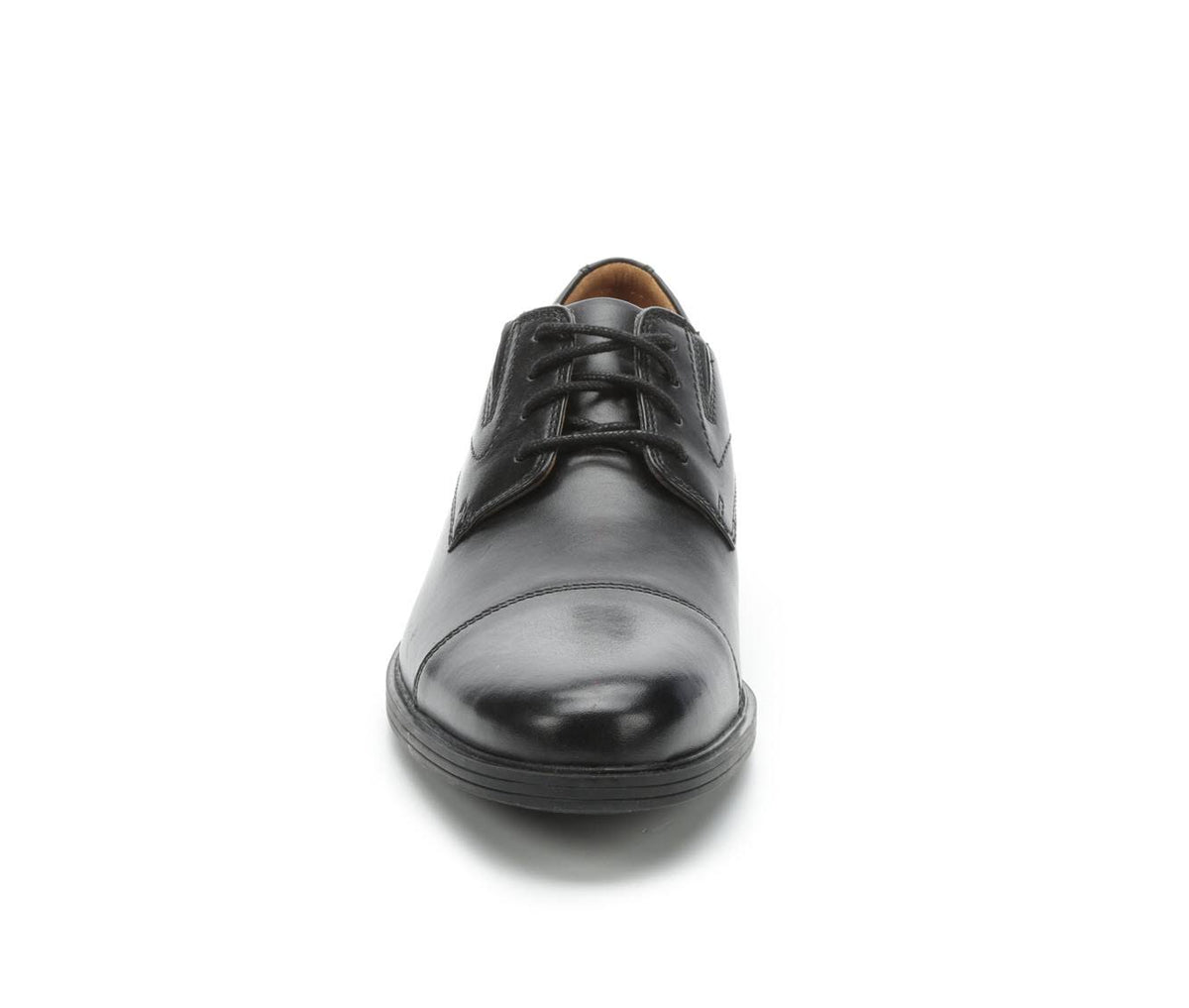 Clarks Mens Whiddon Cap Black Leather Size 14 F34201