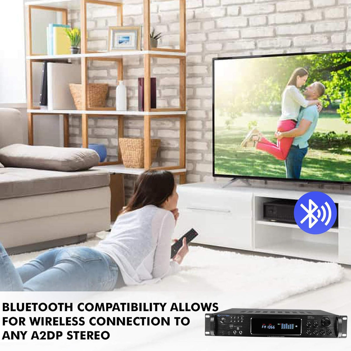 1500 Watt Bluetooth Hybrid Amplifier with USB and SD Inputs, Pack of 2 S259188