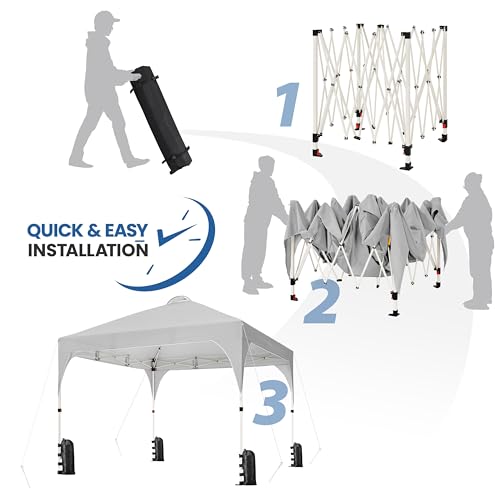 10x10 Pop Up Canopy Tent with Wheeled Bag, White X62041