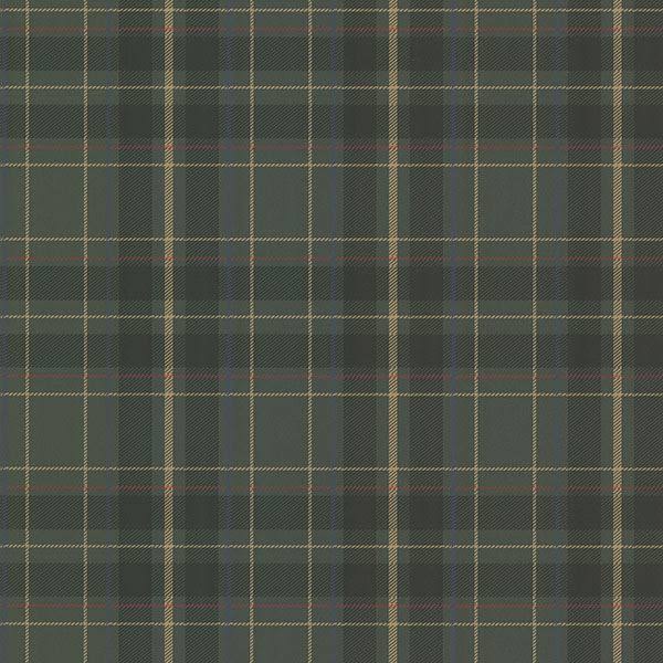 Dark Green Plaid Wallpaper S777