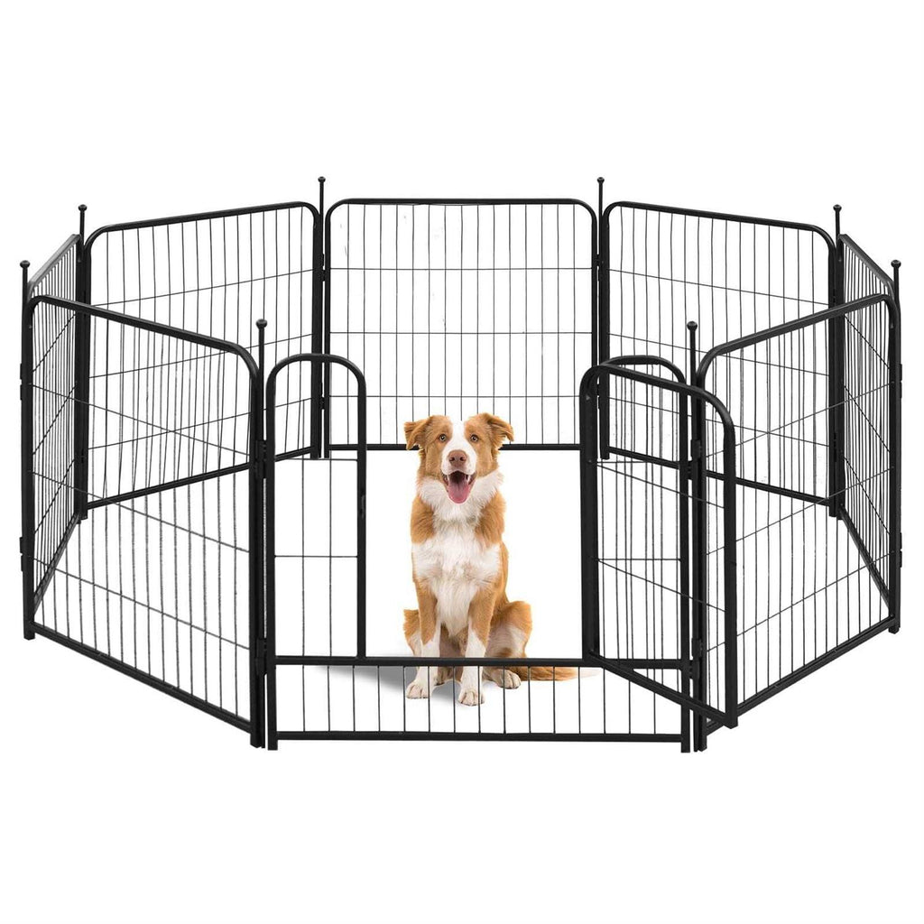 8 Panel Metal Exercise Pen with Pet Door A8660