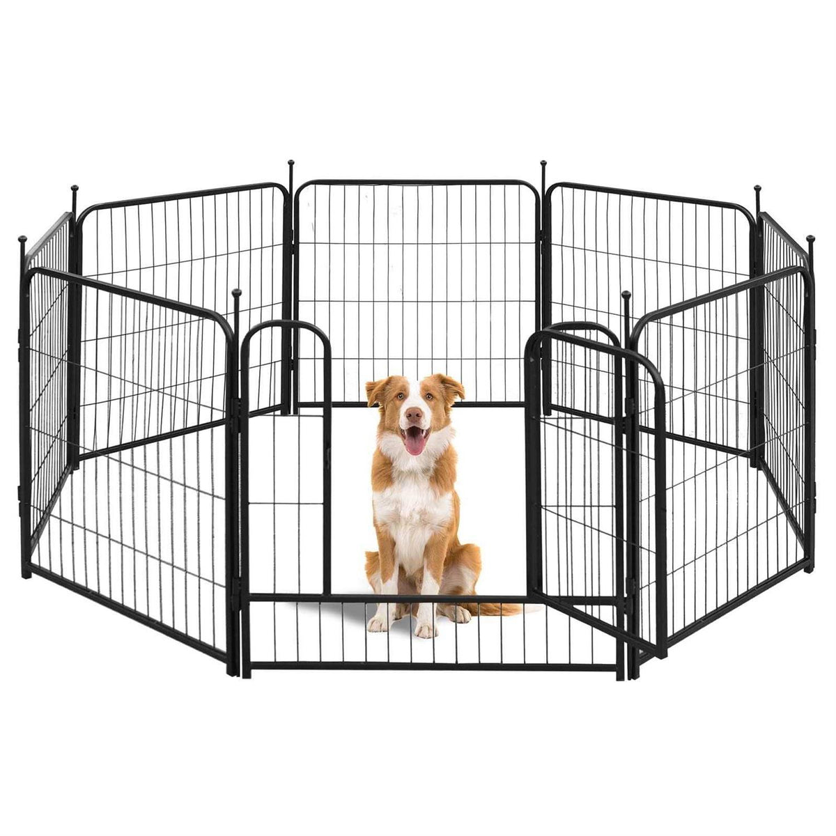 8 Panel Metal Exercise Pen with Pet Door A8660