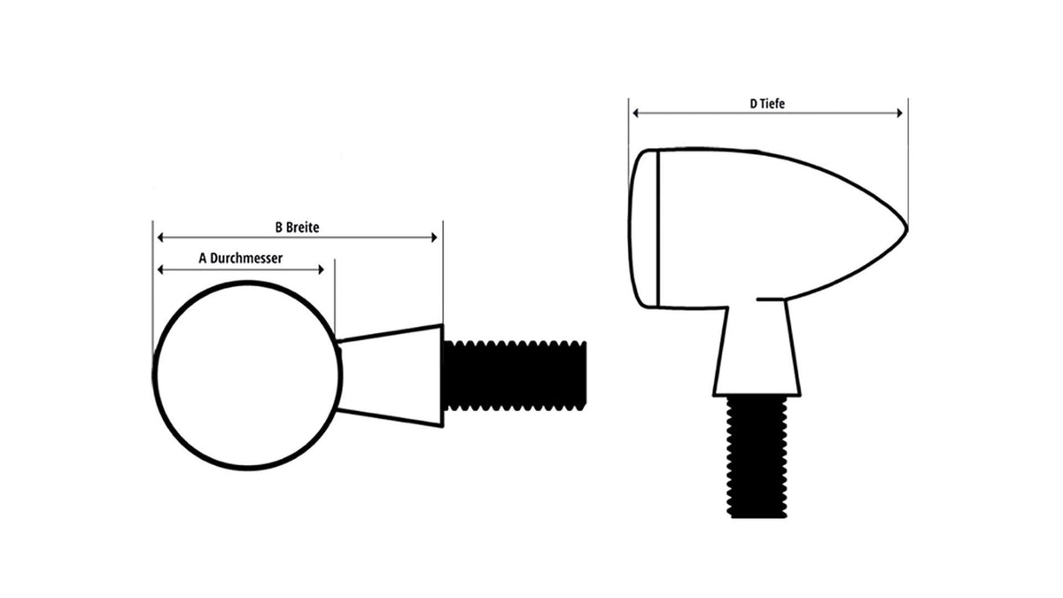 Polished Silver Handlebar End Indicators M869