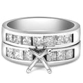 14K Princess Cut Diamond Engagement Ring Setting A494980